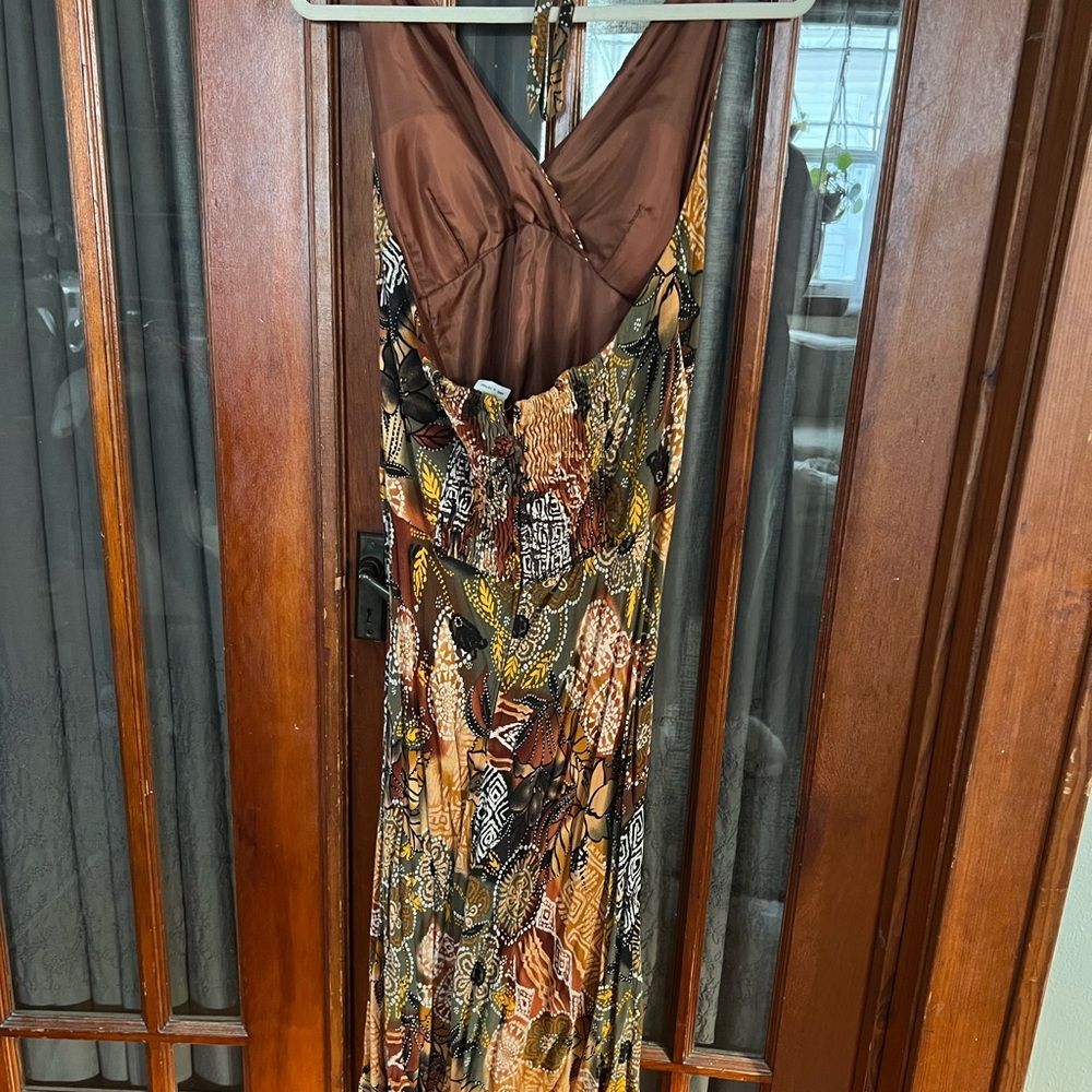 Studio 1940 Gorgeous Earthy Tones Dress Open Back